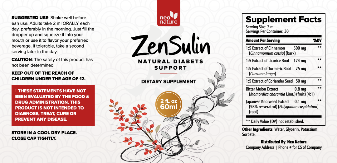 ZenSulin Supplement Fact